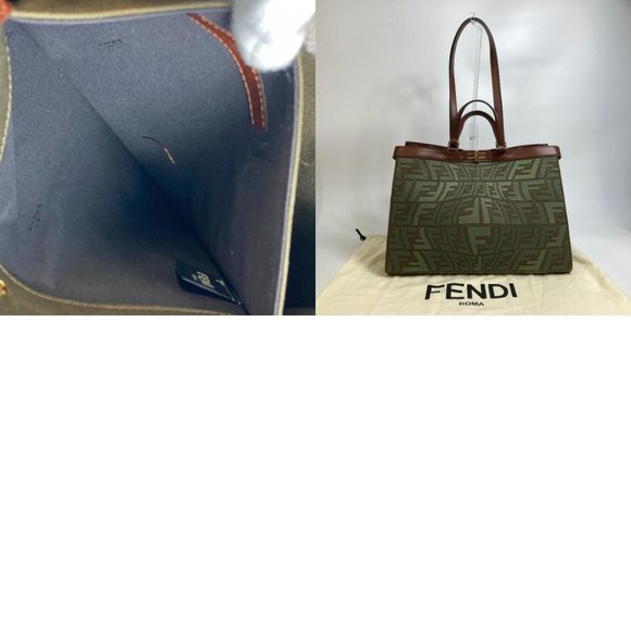FENDI FF total pattern Peekaboo X Tote 2WAY Shoulder Bag Tote Bag - Picture 12 of 12